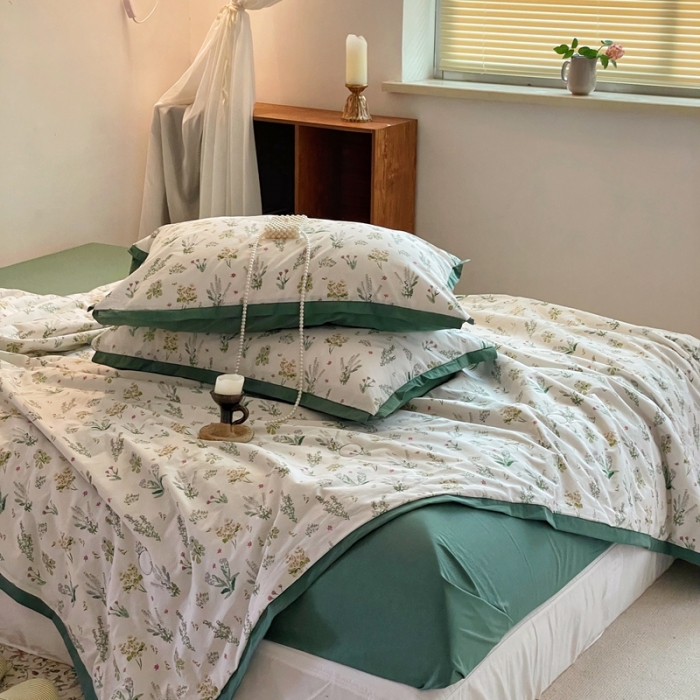 91家纺网 家纺一手货源 找家纺 梦享生活家居 2022新款纯棉夏被 朵拉