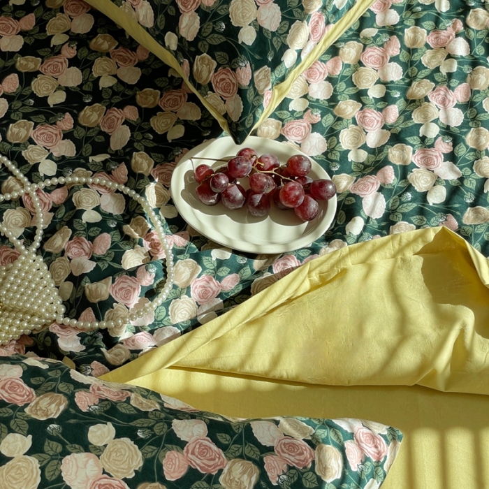 91家纺网 家纺一手货源 找家纺 梦享生活家居 2022新款纯棉夏被 玫瑰