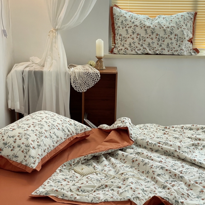 91家纺网 家纺一手货源 找家纺 梦享生活家居 2022新款纯棉夏被 栀香