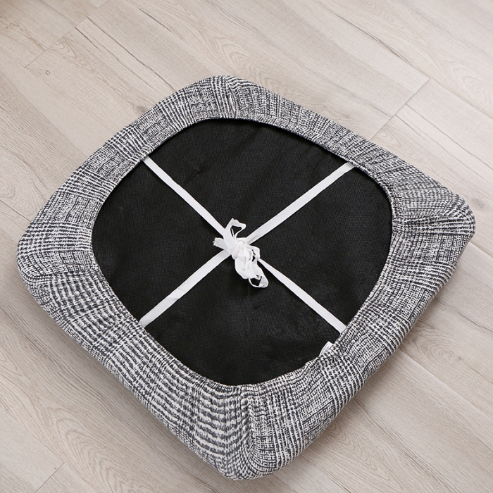 91家纺网 家纺一手货源 找家纺 兴妮雅 2022新款四季款弹力布椅子套45*45cm 风尚灰