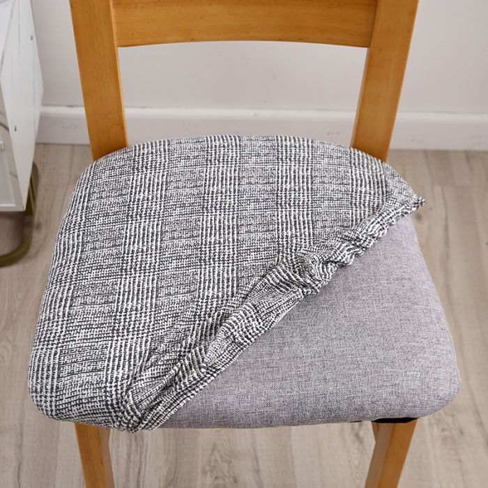 91家纺网 家纺一手货源 找家纺 兴妮雅 2022新款四季款弹力布椅子套45*45cm 风尚灰