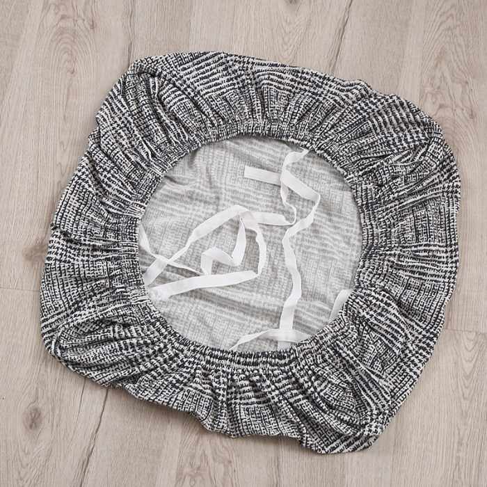 91家纺网 家纺一手货源 找家纺 兴妮雅 2022新款四季款弹力布椅子套45*45cm 风尚灰