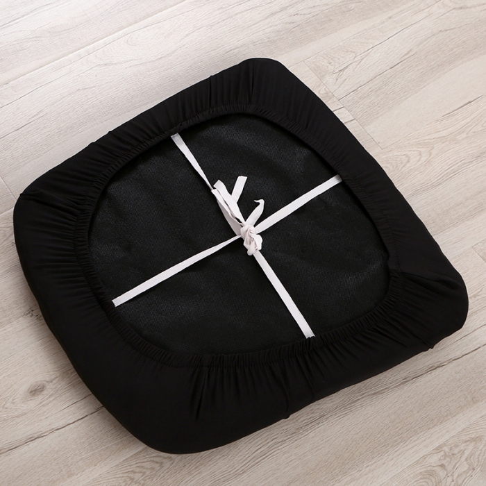 91家纺网 家纺一手货源 找家纺 兴妮雅 2022新款四季款弹力布椅子套45*45cm 黑