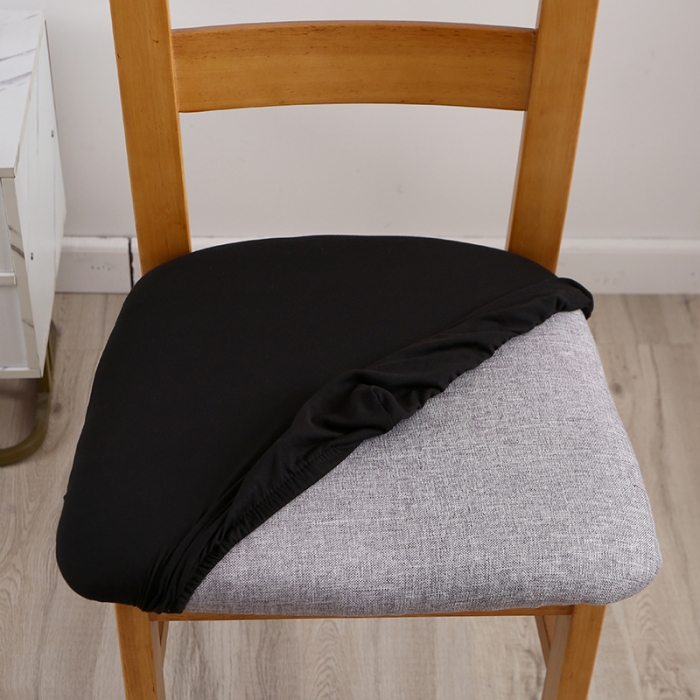 91家纺网 家纺一手货源 找家纺 兴妮雅 2022新款四季款弹力布椅子套45*45cm 黑