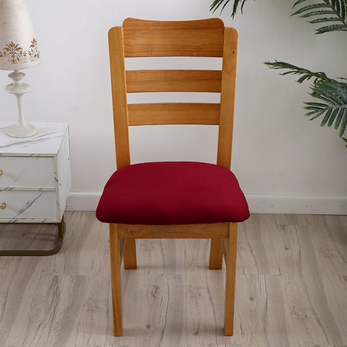 91家纺网 家纺一手货源 找家纺 兴妮雅 2022新款四季款弹力布椅子套45*45cm 酒红