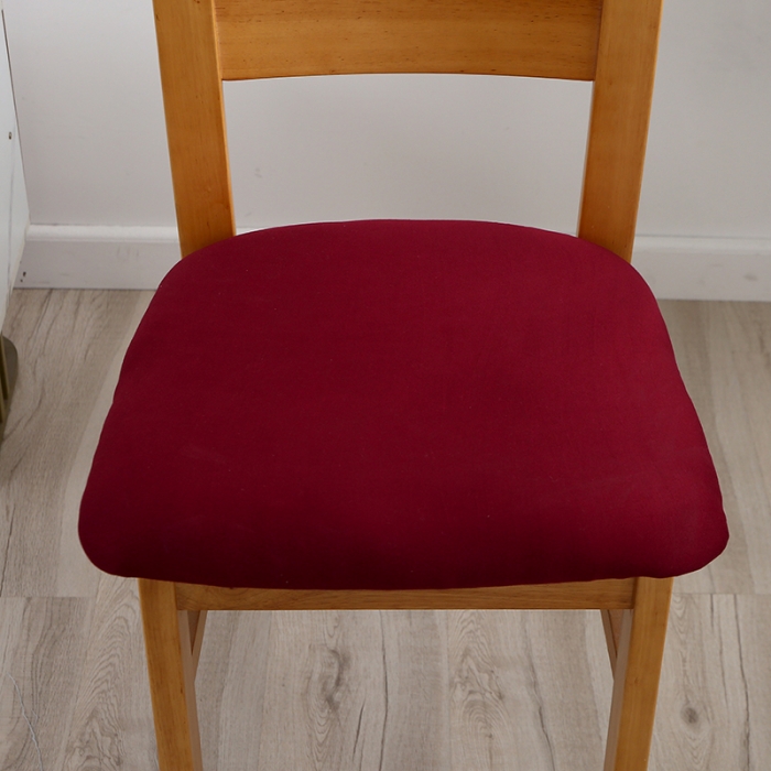 91家纺网 家纺一手货源 找家纺 兴妮雅 2022新款四季款弹力布椅子套45*45cm 酒红