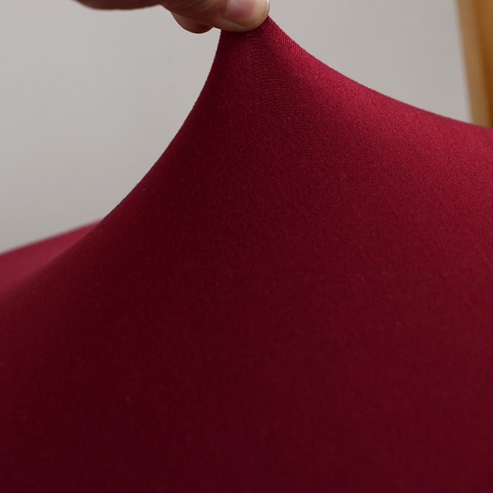 91家纺网 家纺一手货源 找家纺 兴妮雅 2022新款四季款弹力布椅子套45*45cm 酒红