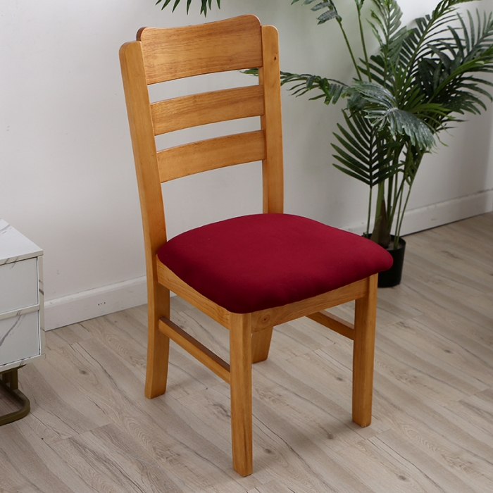 91家纺网 家纺一手货源 找家纺 兴妮雅 2022新款四季款弹力布椅子套45*45cm 酒红