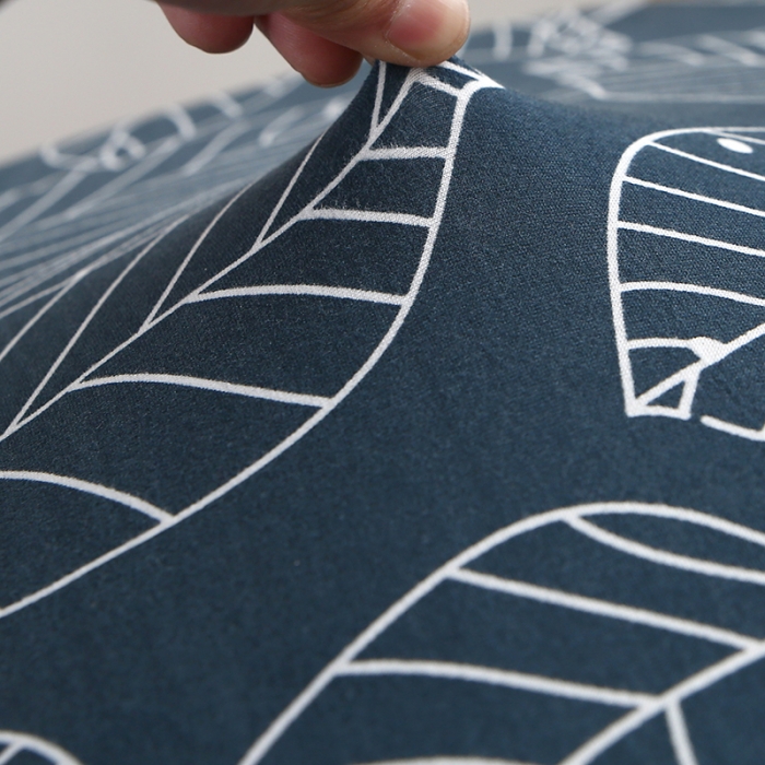 91家纺网 家纺一手货源 找家纺 兴妮雅 2022新款四季款弹力布椅子套45*45cm 蓝树叶