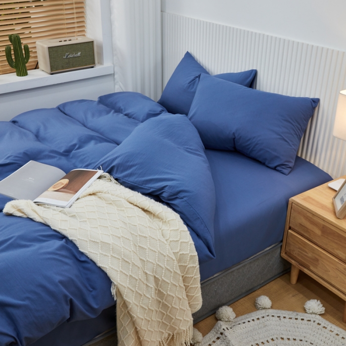 91家纺网 家纺一手货源 找家纺 乐居坊 2023新款纯色忆丝棉四件套 香菲-宾利兰