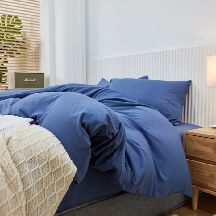 91家纺网 家纺一手货源 找家纺 乐居坊 2023新款纯色忆丝棉四件套 香菲-宾利兰