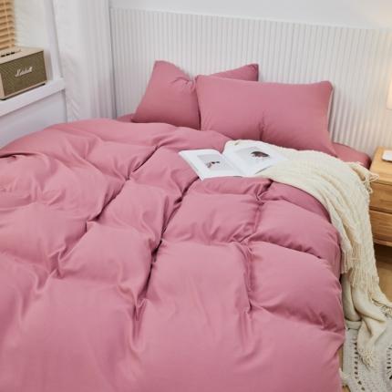 乐居坊 2023新款纯色忆丝棉四件套 香菲-豆沙