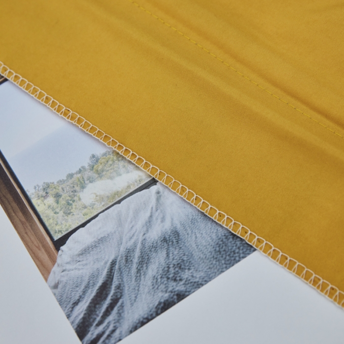 91家纺网 家纺一手货源 找家纺 乐居坊 2023新款纯色忆丝棉四件套 香菲-姜黄＋灰