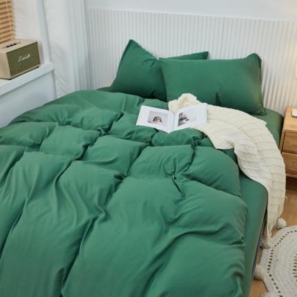 乐居坊 2023新款纯色忆丝棉四件套 香菲-军绿
