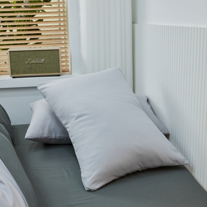 91家纺网 家纺一手货源 找家纺 乐居坊 2023新款纯色忆丝棉四件套 香菲-米灰＋灰