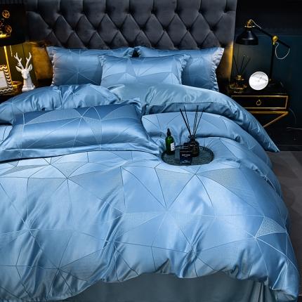 91家纺网 家纺一手货源 找家纺 （总）韩秀家纺 2022新款水洗真丝提花四件套