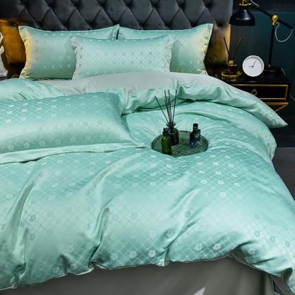 91家纺网 家纺一手货源 找家纺 （总）韩秀家纺 2022新款水洗真丝提花四件套