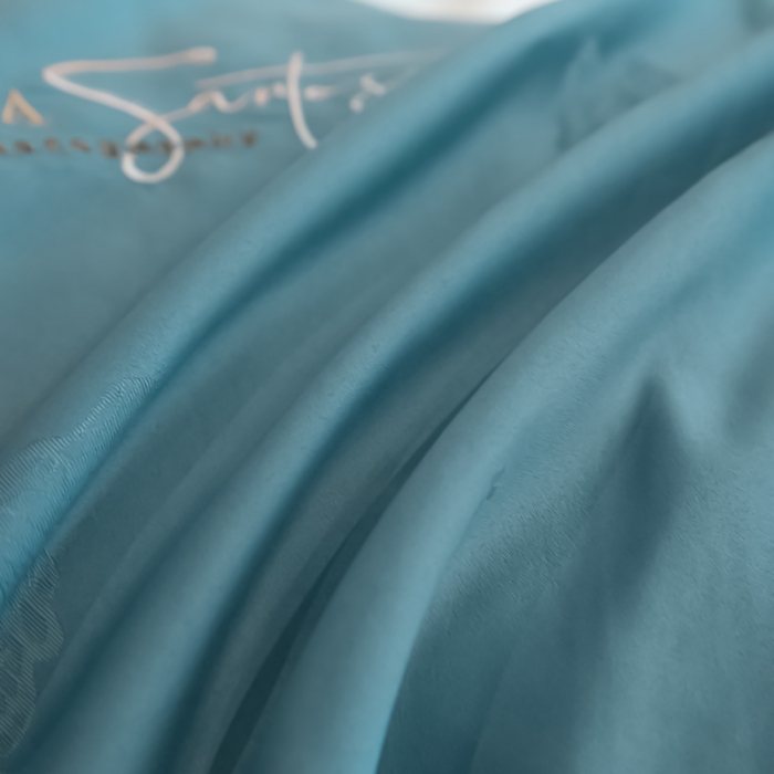 91家纺网 家纺一手货源 找家纺 涵宸 2022新款提花刺绣四件套 花花世界-绅士蓝