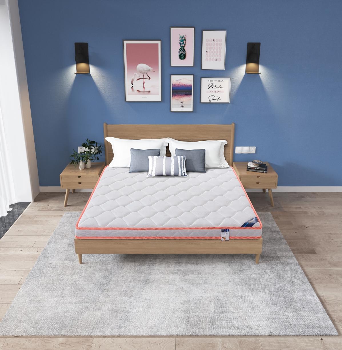 91家纺网 家纺一手货源 找家纺 时奥 2022新款儿童床垫椰棕-粉(包邮)