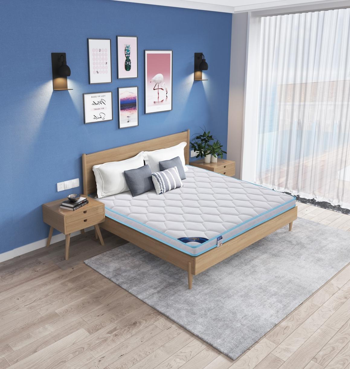 91家纺网 家纺一手货源 找家纺 时奥 2022新款儿童床垫椰棕-蓝(包邮)