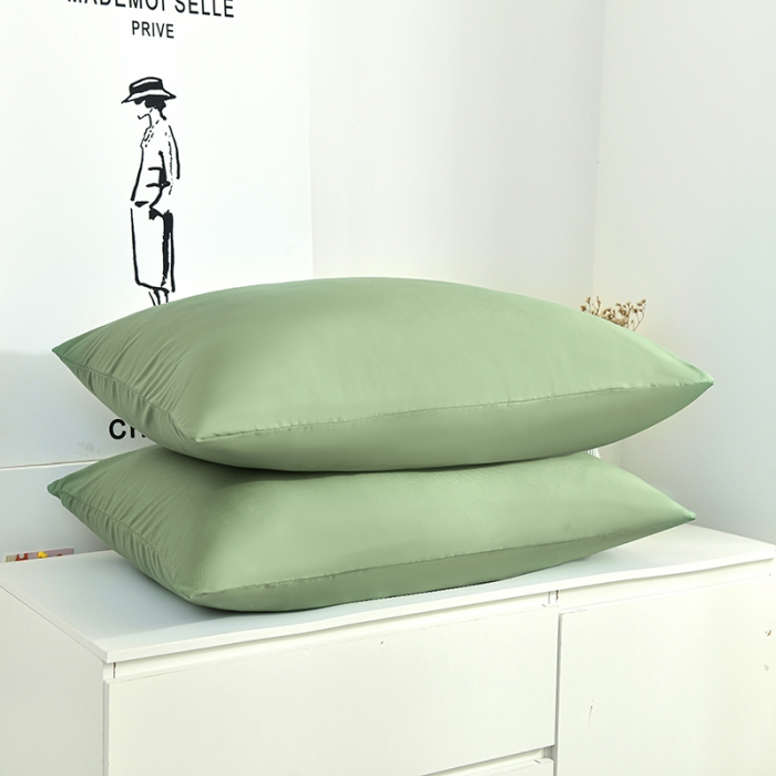 91家纺网 家纺一手货源 找家纺 极梦 2025新款纯色水洗棉磨毛单枕套枕头保护套