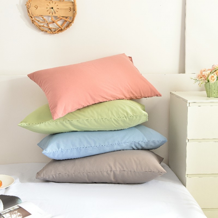 91家纺网 家纺一手货源 找家纺 极梦 2025新款纯色水洗棉磨毛单枕套枕头保护套