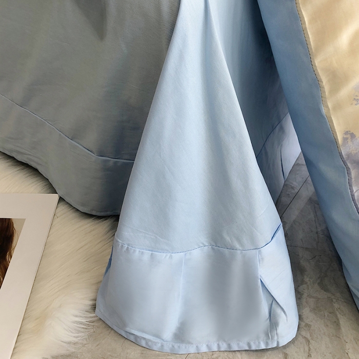 91家纺网 家纺一手货源 找家纺 澳梵 2022新款时尚轻奢全棉刺绣贴布绣四件套 幻彩星球