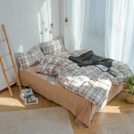 91家纺网 家纺一手货源 找家纺 （总）尚品本色 2023新款全棉水洗棉四件套