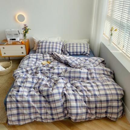 91家纺网 家纺一手货源 找家纺 尚品本色 2023新款全棉水洗棉四件套遇见你