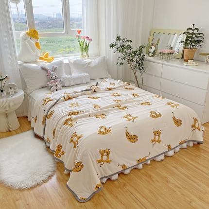 91家纺网 家纺一手货源 找家纺 千朵 2022新款全棉13372大豆夏被 趴趴虎