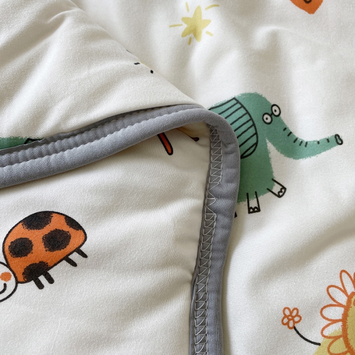 91家纺网 家纺一手货源 找家纺 千朵 2022新款全棉13372大豆夏被 动物乐园