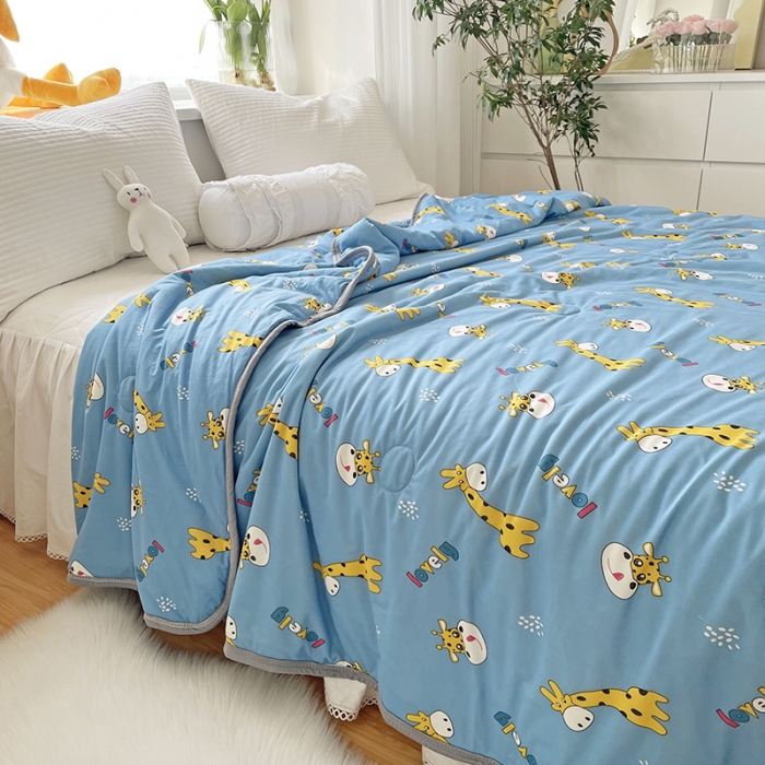 91家纺网 家纺一手货源 找家纺 千朵 2022新款全棉13372大豆夏被 可爱小鹿