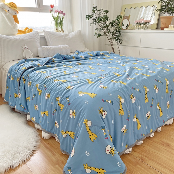 91家纺网 家纺一手货源 找家纺 千朵 2022新款全棉13372大豆夏被 可爱小鹿