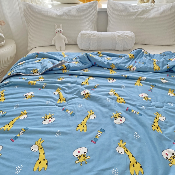 91家纺网 家纺一手货源 找家纺 千朵 2022新款全棉13372大豆夏被 可爱小鹿