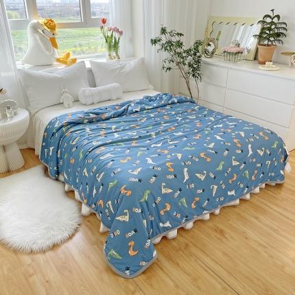 千朵 2022新款全棉13372大豆夏被 恐龙时代