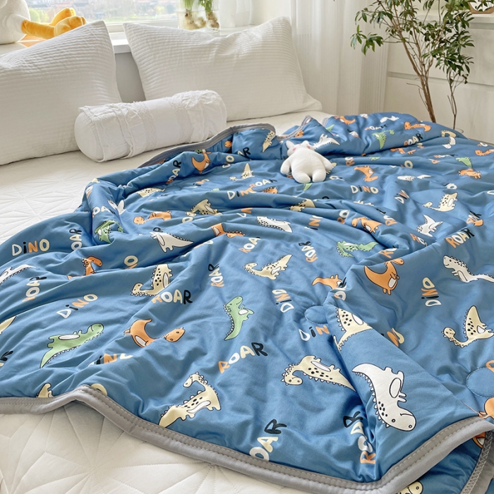 91家纺网 家纺一手货源 找家纺 千朵 2022新款全棉13372大豆夏被 恐龙时代