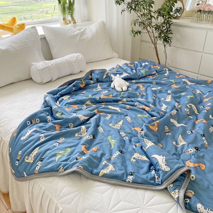 91家纺网 家纺一手货源 找家纺 千朵 2022新款全棉13372大豆夏被 恐龙时代