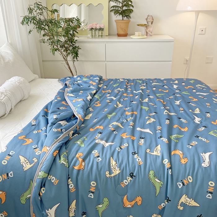 91家纺网 家纺一手货源 找家纺 千朵 2022新款全棉13372大豆夏被 恐龙时代