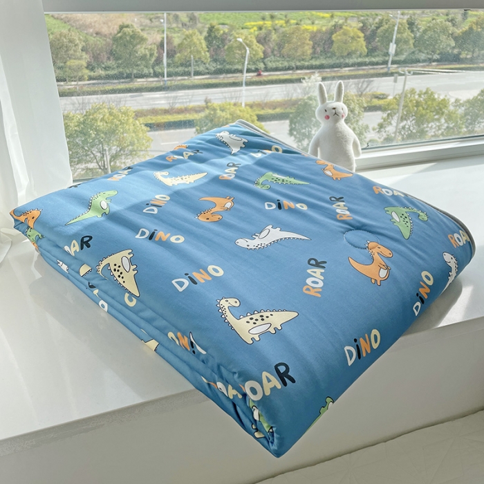 91家纺网 家纺一手货源 找家纺 千朵 2022新款全棉13372大豆夏被 恐龙时代