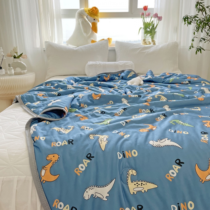 91家纺网 家纺一手货源 找家纺 千朵 2022新款全棉13372大豆夏被 恐龙时代