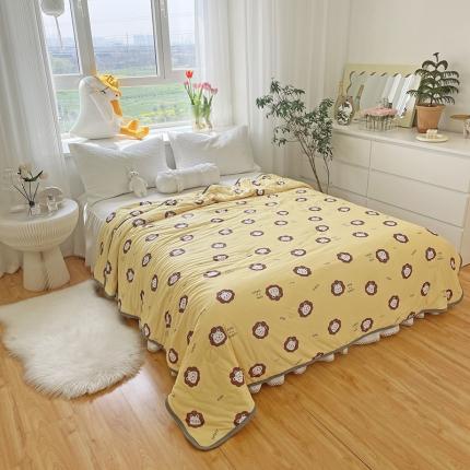 千朵 2022新款全棉13372大豆夏被 萌狮