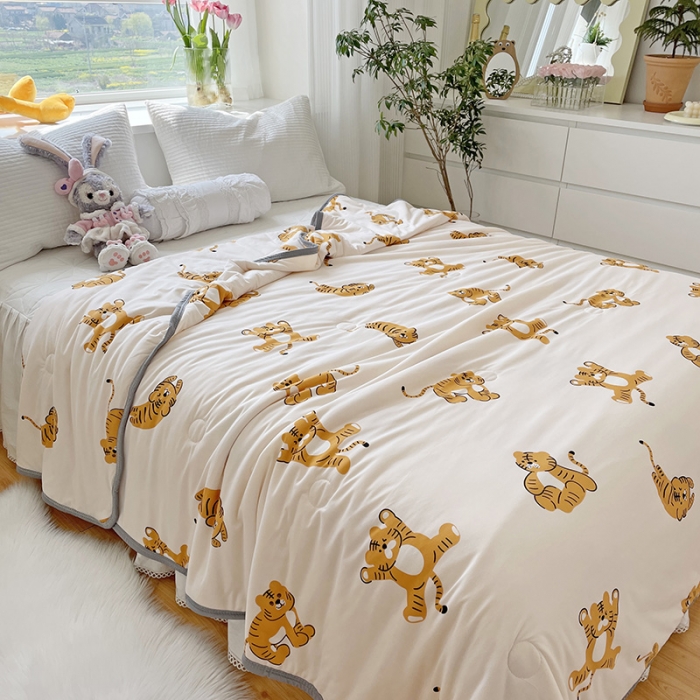 91家纺网 家纺一手货源 找家纺 千朵 2022新款全棉13372大豆夏被 趴趴虎