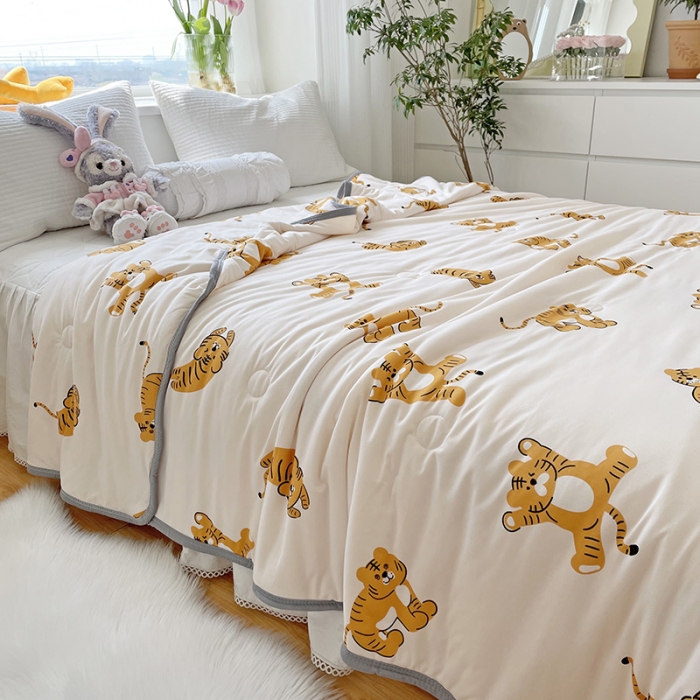 91家纺网 家纺一手货源 找家纺 千朵 2022新款全棉13372大豆夏被 趴趴虎