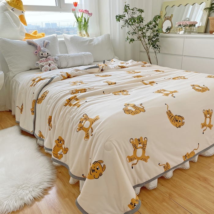 91家纺网 家纺一手货源 找家纺 千朵 2022新款全棉13372大豆夏被 趴趴虎