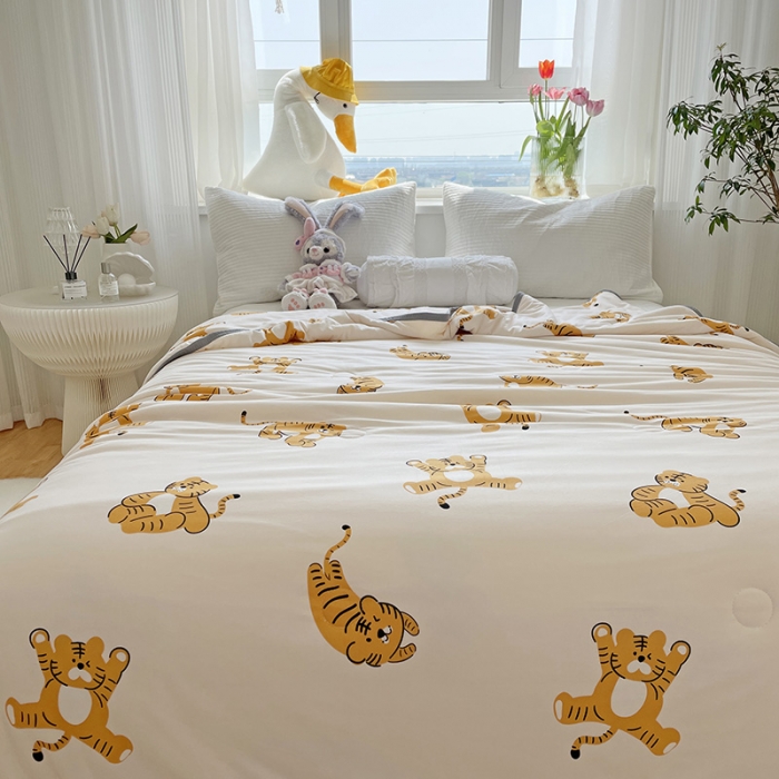 91家纺网 家纺一手货源 找家纺 千朵 2022新款全棉13372大豆夏被 趴趴虎