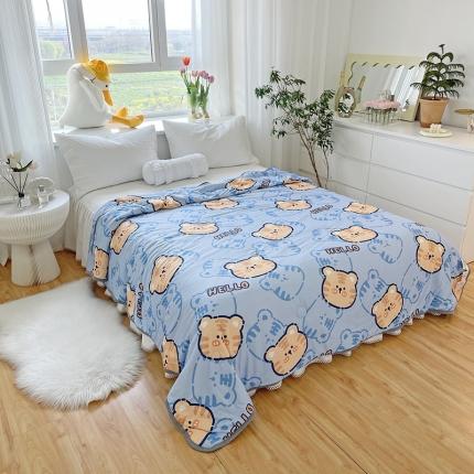 千朵 2022新款全棉13372大豆夏被 调皮虎