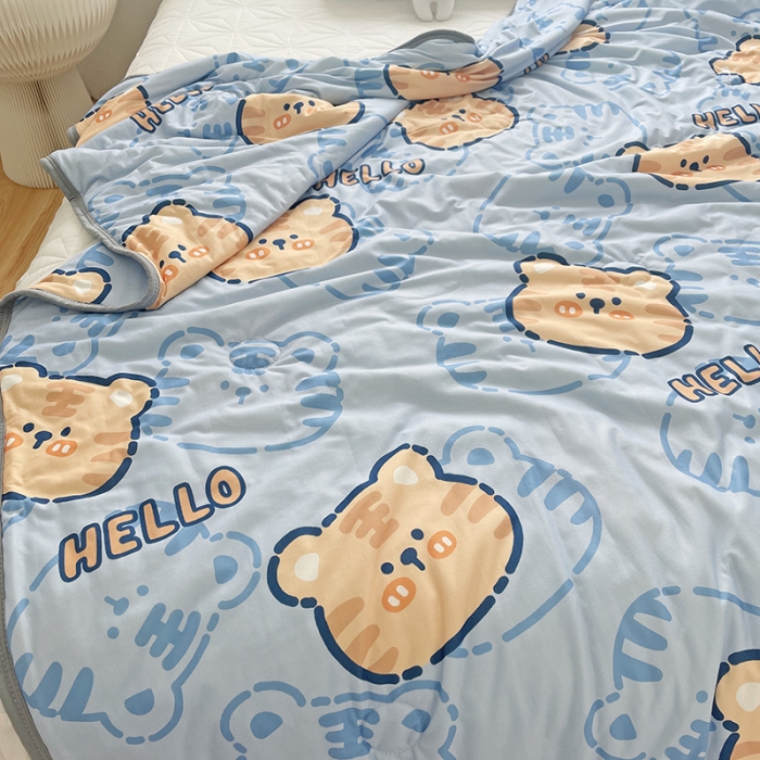 91家纺网 家纺一手货源 找家纺 千朵 2022新款全棉13372大豆夏被 调皮虎