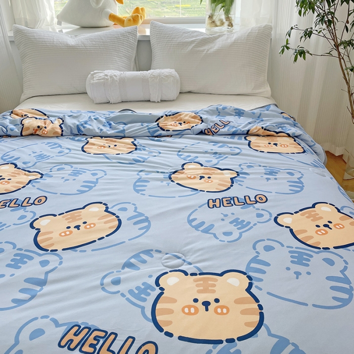 91家纺网 家纺一手货源 找家纺 千朵 2022新款全棉13372大豆夏被 调皮虎