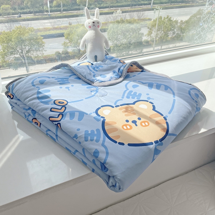 91家纺网 家纺一手货源 找家纺 千朵 2022新款全棉13372大豆夏被 调皮虎