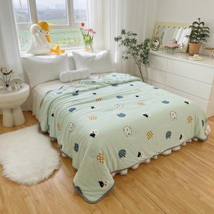 千朵 2022新款全棉13372大豆夏被 小猫